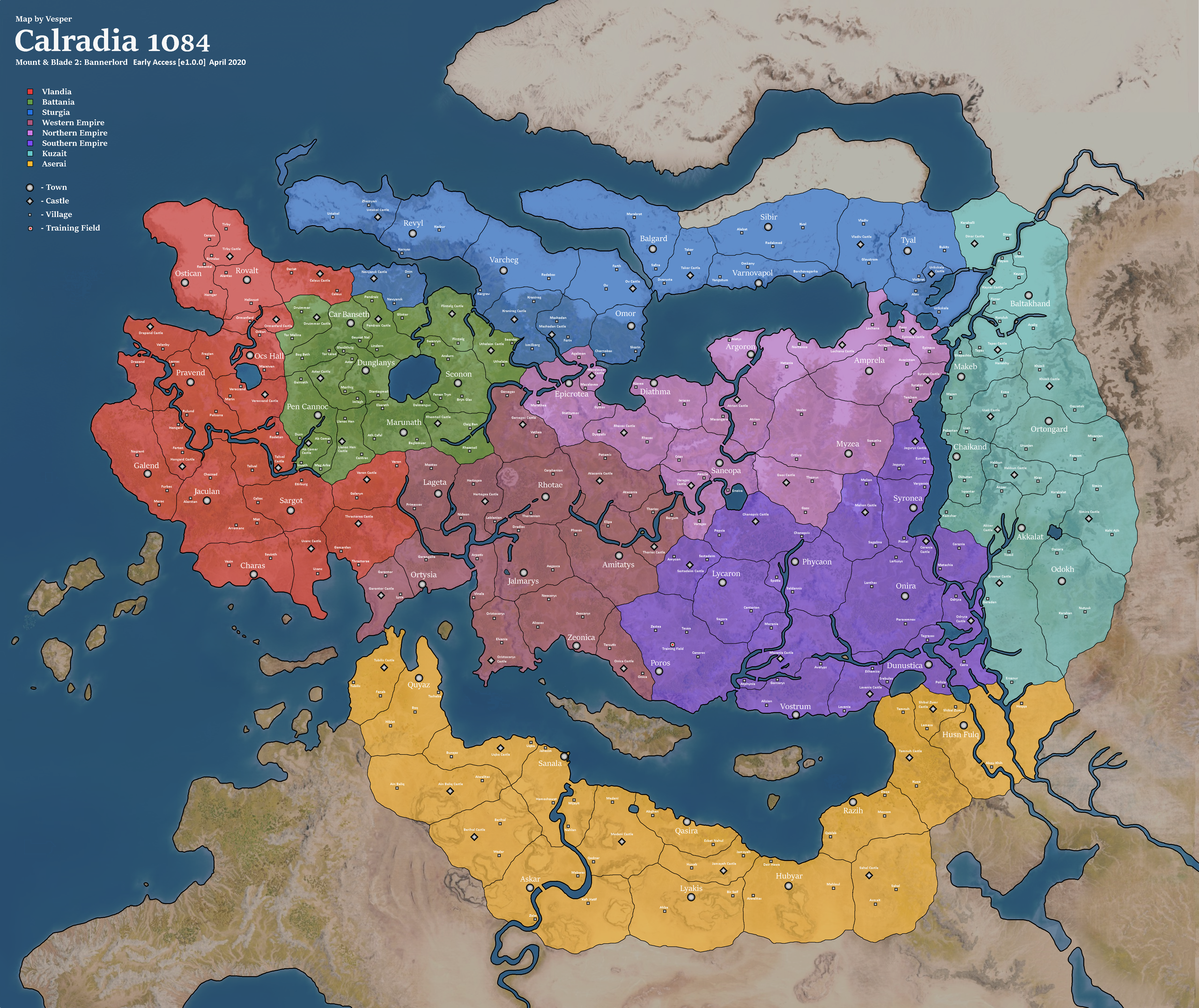 mount and blade bannerlord map